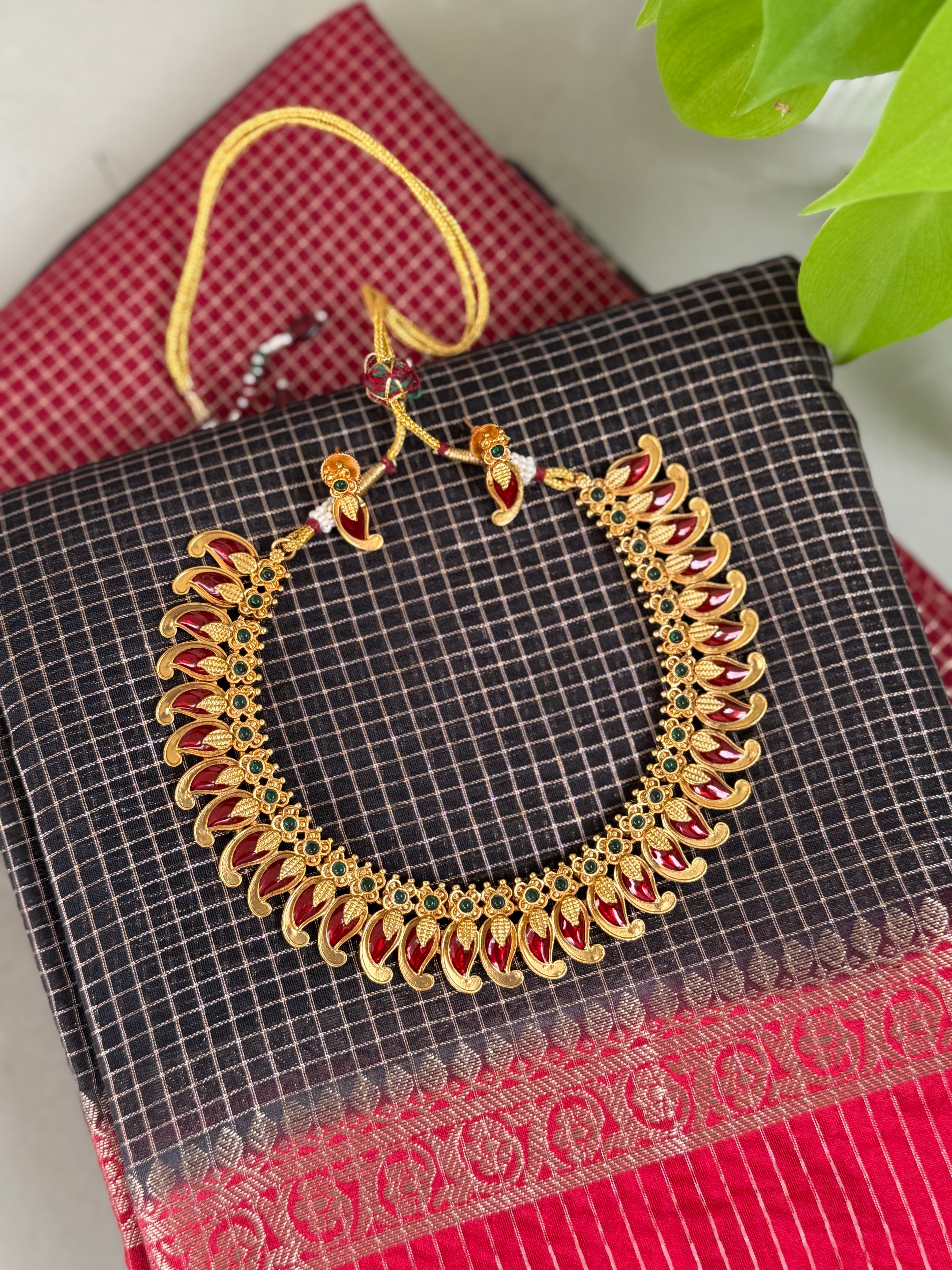 Gold Plated Necklace Earrings Set Keri Design
