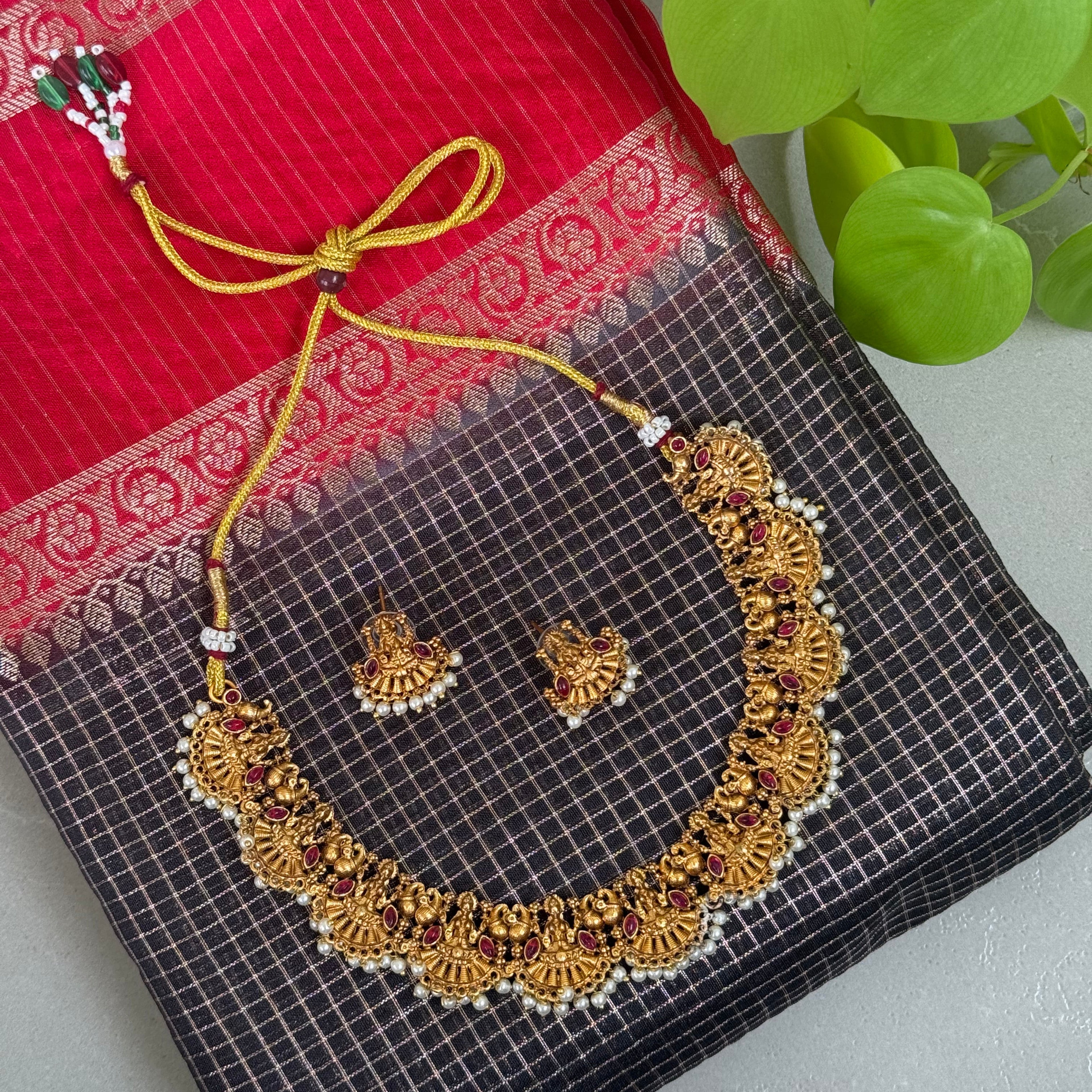 Necklace and earrings