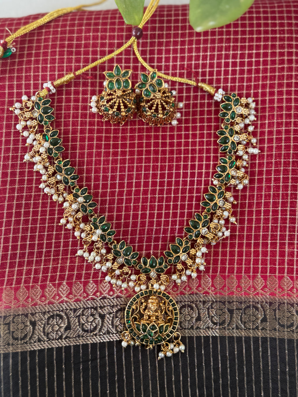 Lakshmi Pendant Lotus Necklace