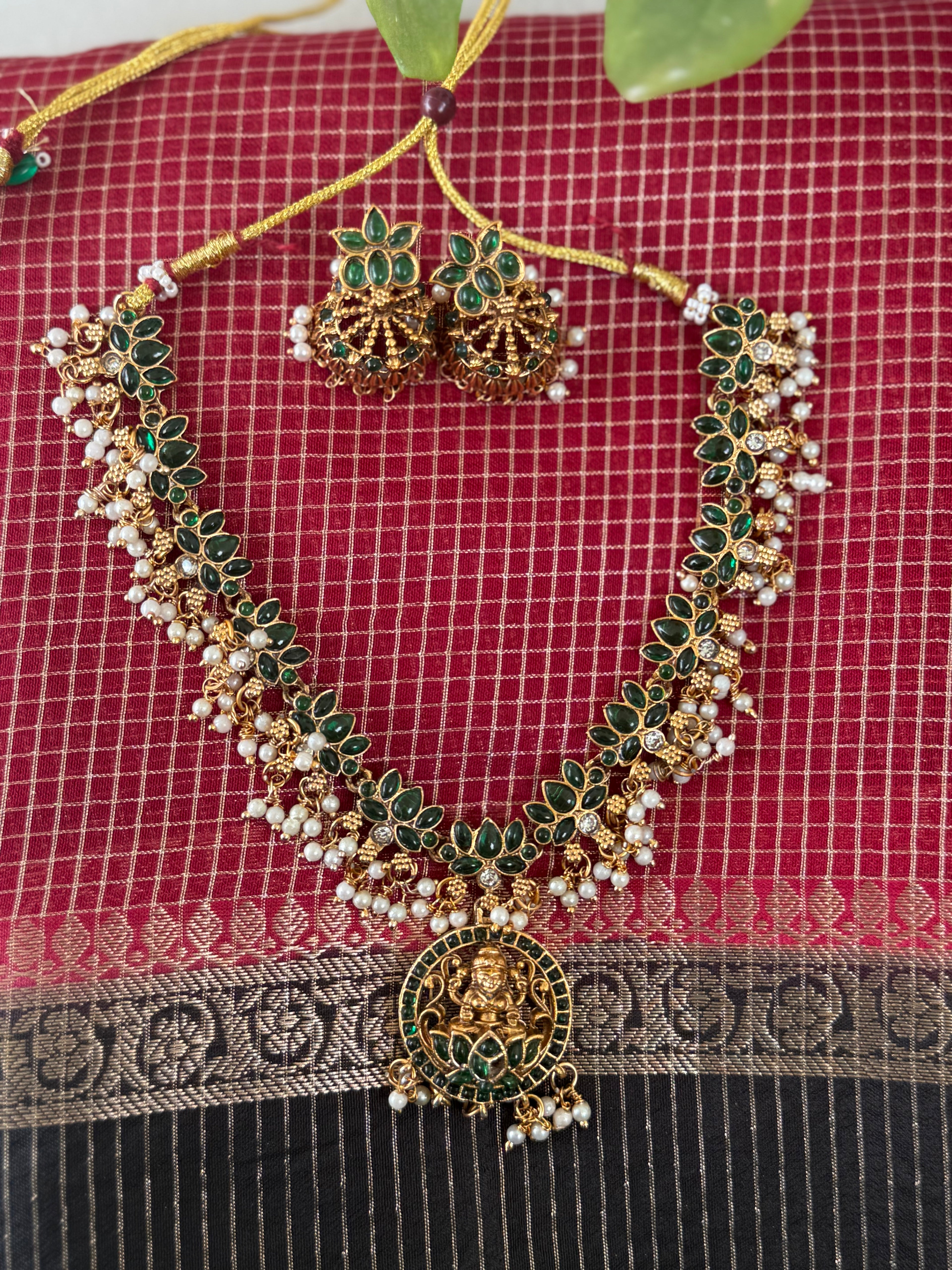 Lakshmi Pendant Lotus Necklace