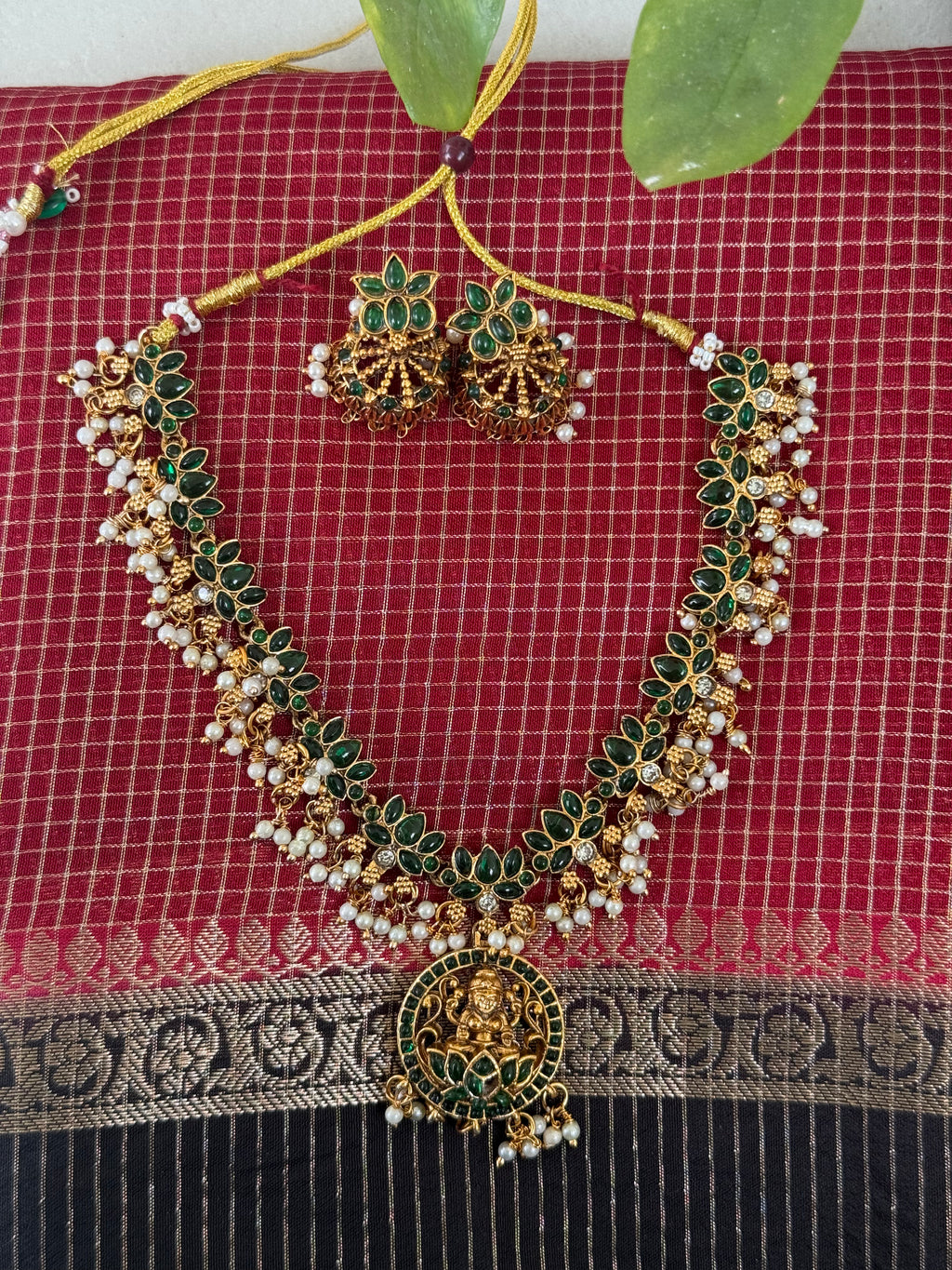Lakshmi Pendant Lotus Necklace