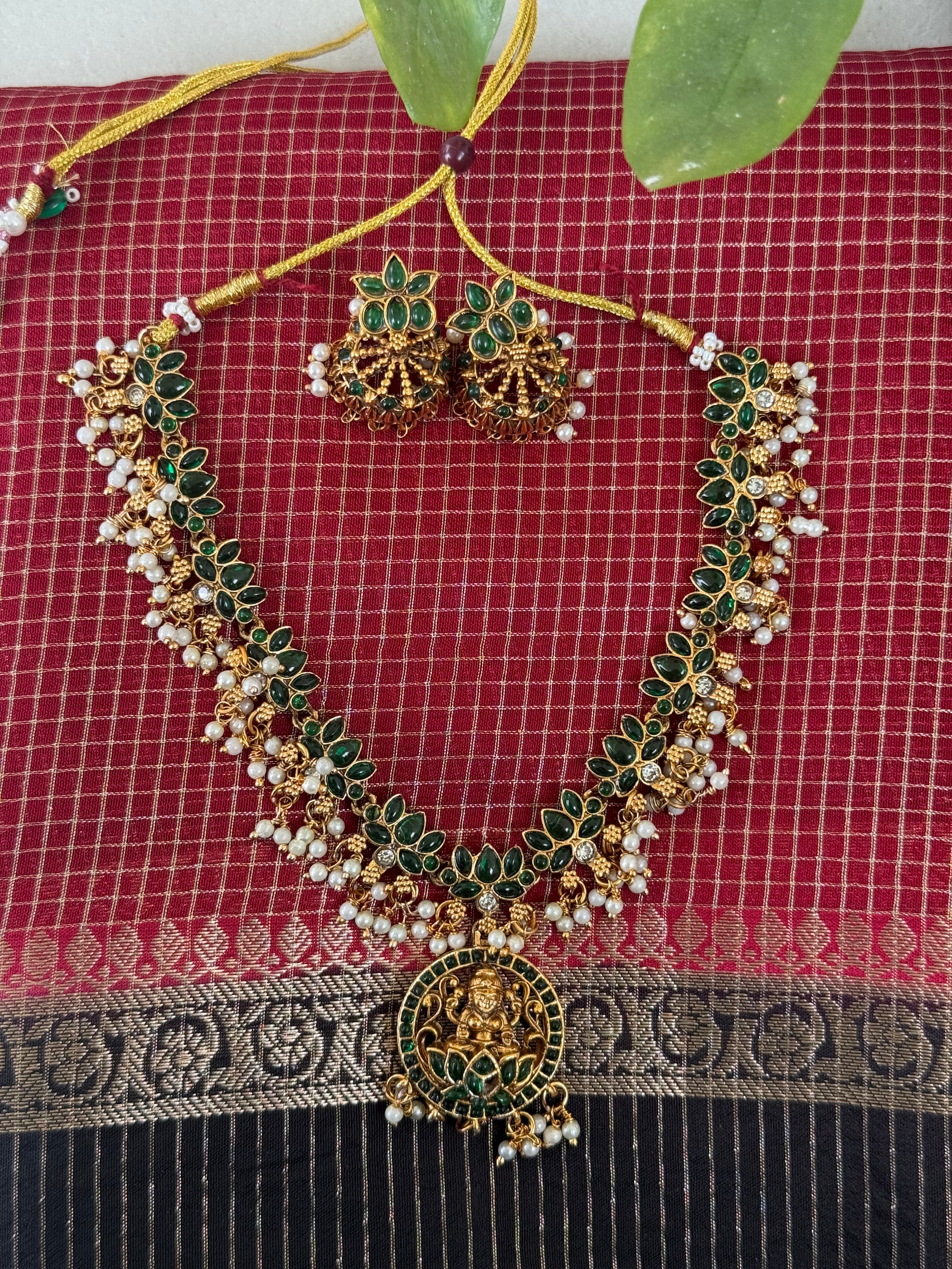 Lakshmi Pendant Lotus Necklace