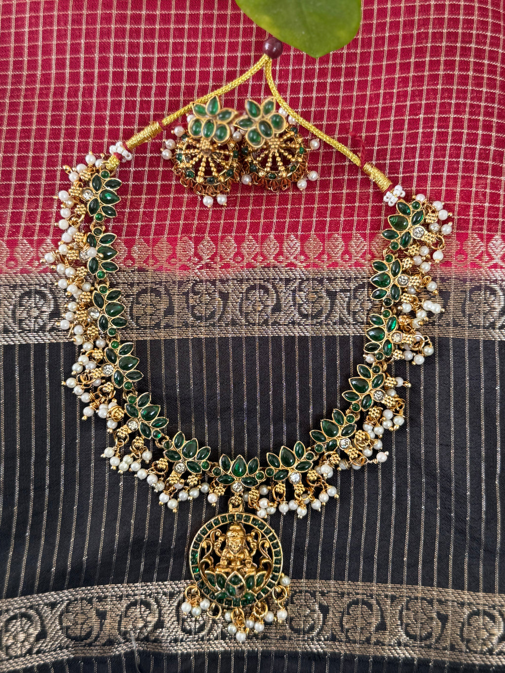 Lakshmi Pendant Lotus Necklace